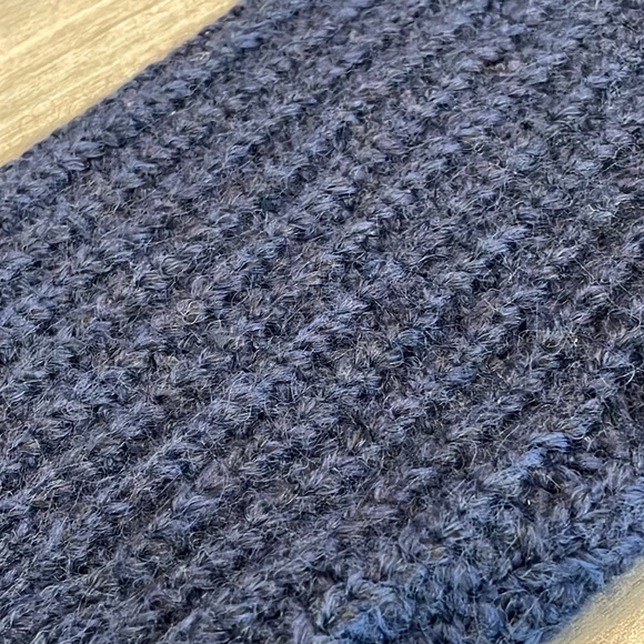 Aerie Navy Blue Wool Fuzzy Ribbed Sweater Tie Cardigan Long Sleeve NWOT - Picture 9 of 13